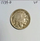 1934 D Buffalo Nickel Very Fine Denver  Full Horn