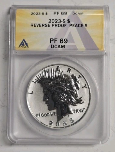 2023-S Reverse Proof Peace Silver Dollar ANACS PF69DCAM