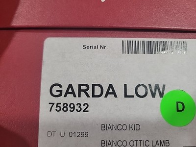 Salvatore Ferragamo Mens Garda Low White Red Sneaker 11.5 M NEW