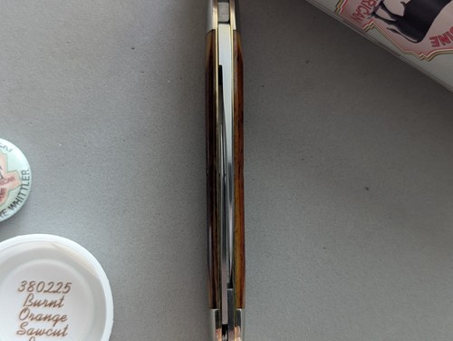 GEC Great Eastern Cutlery 38 Tidioute Campfire Whittler 380225 Burnt Orange Bone - Picture 13 of 14