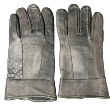 Vintage Black Leather Gloves Dimensions In Picture Insulated