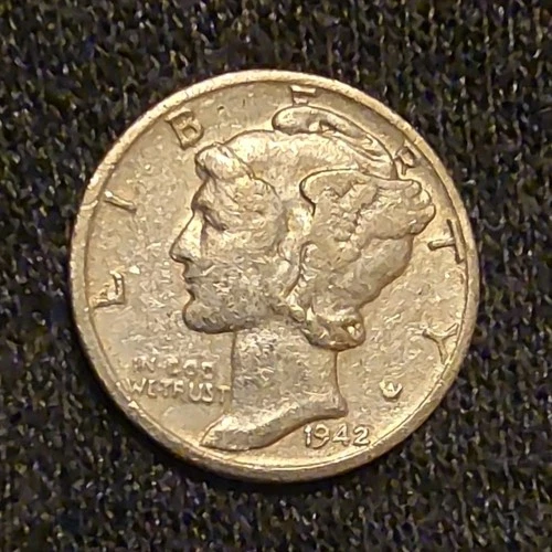 1942 S Mercury Dime 10C Silver Circulated Business Strike Uncertified US Coin