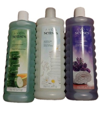 3 Senses Bubble Bath Cucumber Melon & Lavender Garden - Sensitive Skin 24 Oz Ea 