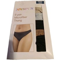 JOYSPUN Soft 6 Seamless Microfiber Thongs Women's Size XXXL 22 New In Box
