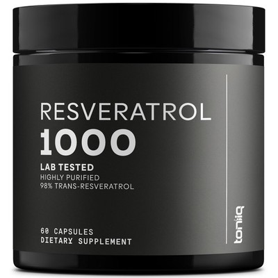 Toniiq Ultra Pure Trans Resveratrol 1000mg - 98% Standardized, Third-Party Teste