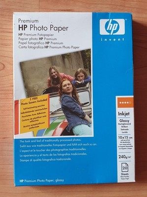 HP Premium Hochglanz Fotopapier Glossy 10x15cm 20 Blatt 240g/m² Inkjet NEU