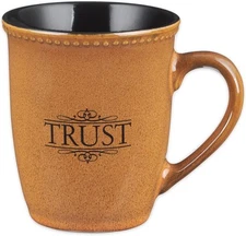 Christian Art Gifts Saddle Tan Stoneware Coffee Mug – 13 oz. Microwave and Dis