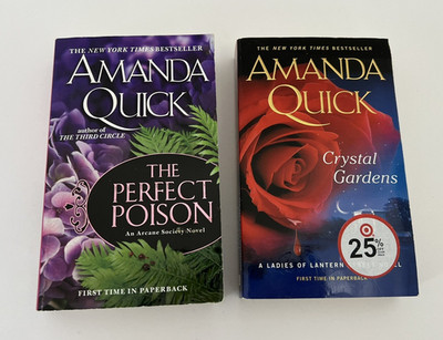 Amanda Quick Lot of 2 Paperback Books - The Perfect Poison & Crystal Gardens