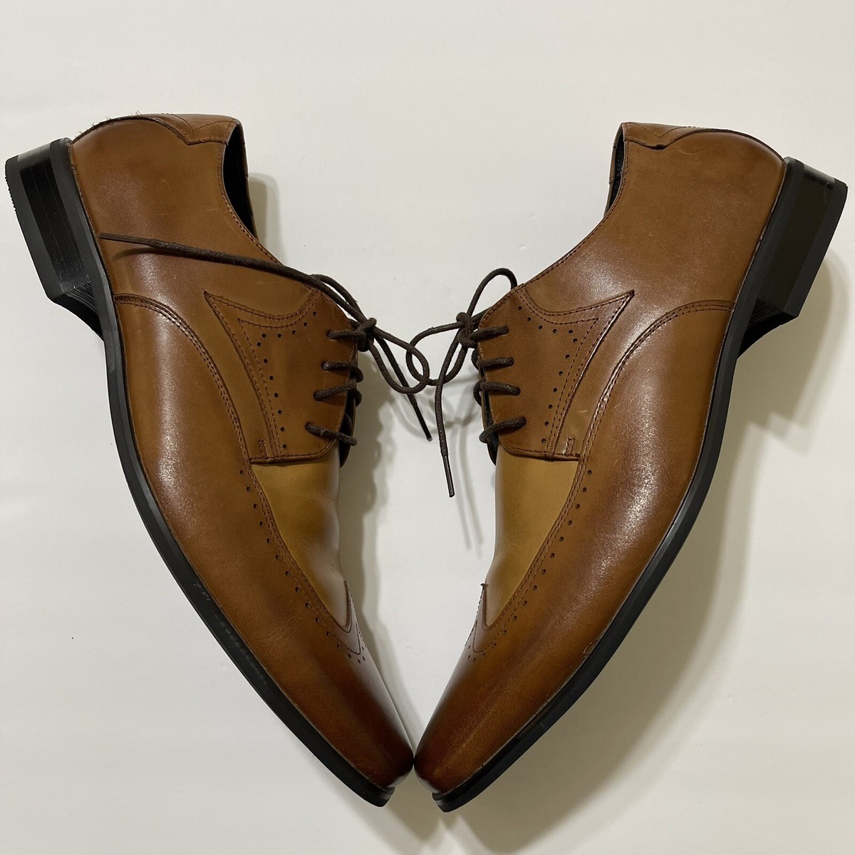 Stacy Adams Garrison Leather Wing Tip Oxfords Brown Men‎ 9.5 Stacy Adams Garrison Men Wingtip Toe Leather Brown - Walmart.com main image 3