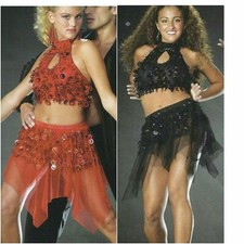 BLACK VERSION Adult XL Shimmy Dance Dress Costume
