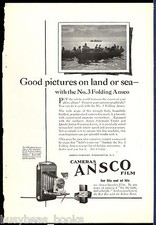 1923 ANSCO Camera advertisement for Ansco No 3 camera