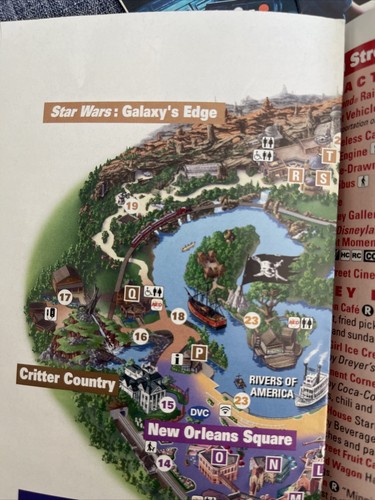 Disney Disneyland Guide Map With Star Wars Land Galaxy's Edge 2019 - Picture 5 of 8