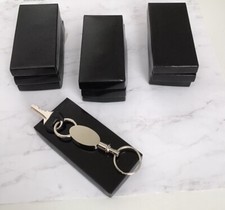 Bundle Of 10 Valet Keychains Silver Tone Brass - Keyring Ring New In Gift Box