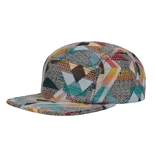 Men's Jacquard 5 Panel Hat Cap Geo 
