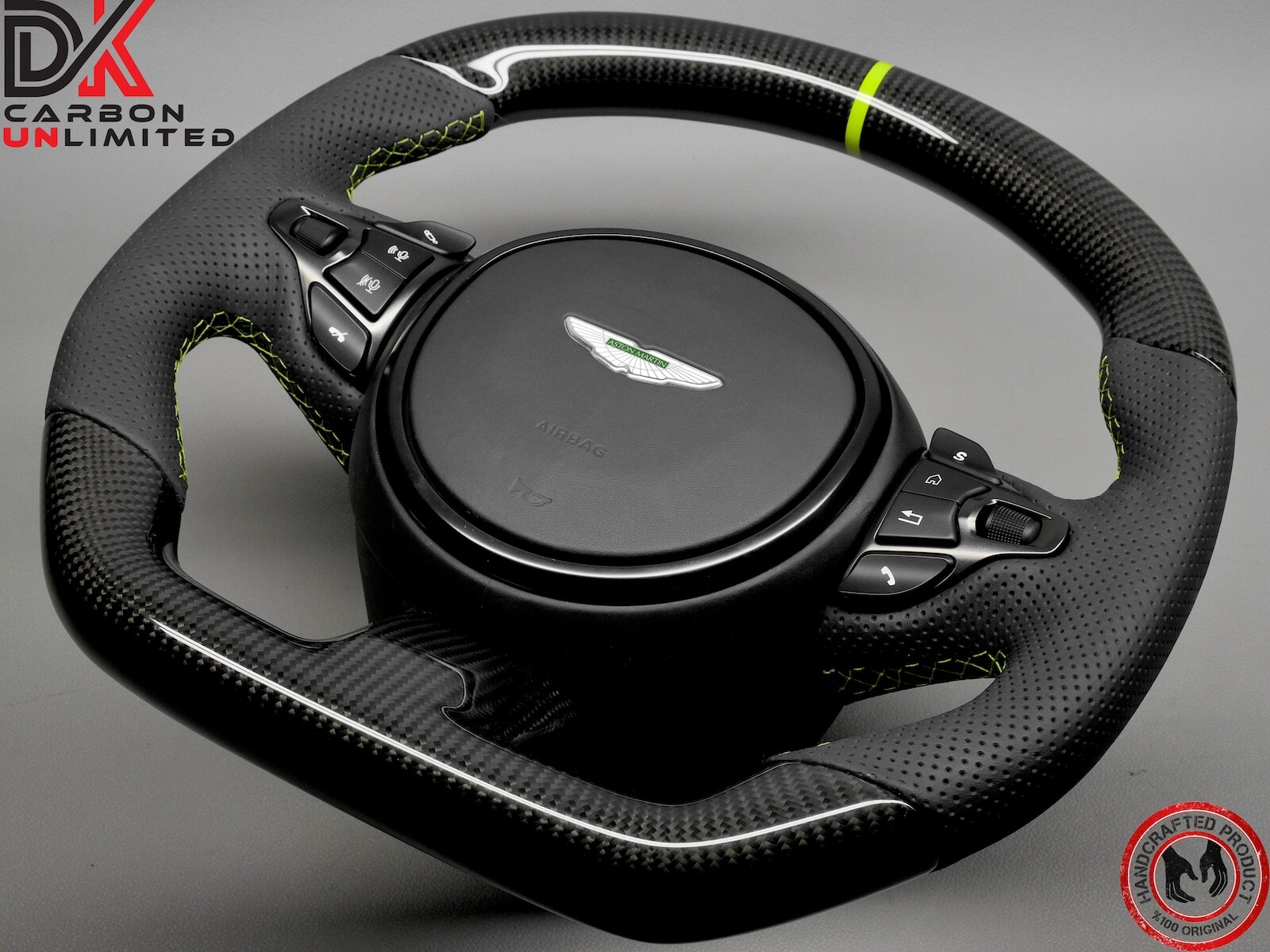 Aston Martin Vantage DB11 DBS Superleggera AMR Green Ring Carbon Steering Wheel