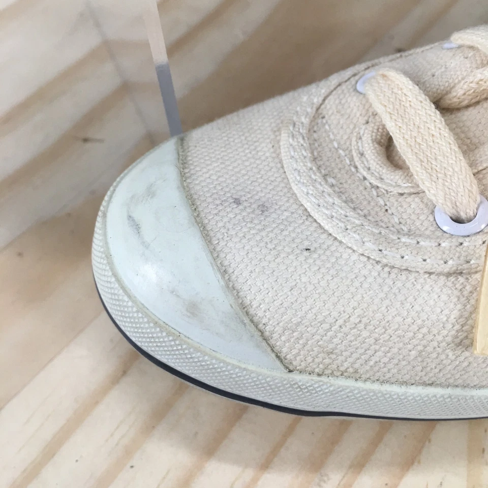 Calvin Klein Shoes Womens 5.5 Casual Comfort Two Eye Flats Sneakers Beige Canvas - Image 3 of 4
