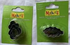 Makin's Clay or Cookie Cutters Cloud & Leaf 3 Sizes Each Small NEW Pastries