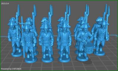 Prussian musketeer btg 1806-08 - 16 Mini - Resin 28mm Minis