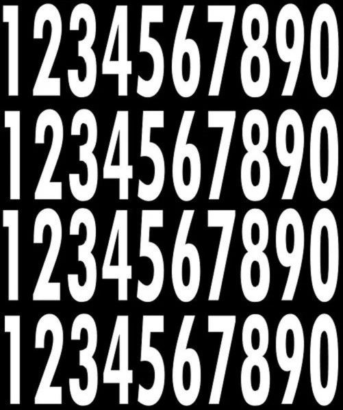 Helmet Number Decals - Pittsburgh Football - Black or White Full or Replica Mini - Image 2 of 4