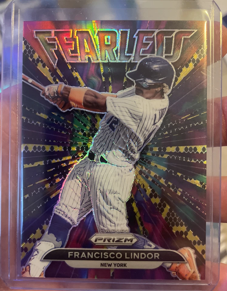 2022 Panini Prizm Francisco Lindor Snakeskin Fearless /50 Mets #FL-13 - Image 2 of 4