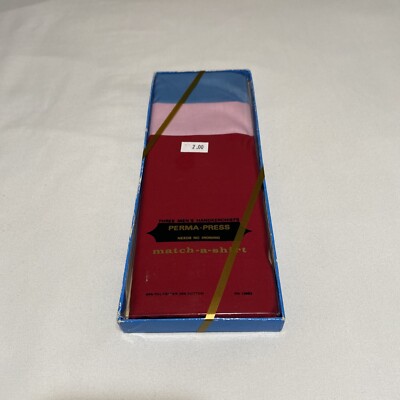 Three Men s Handkerchiefs - Perma-Press - 65% Polyester, 35% Cotton - RN 13962