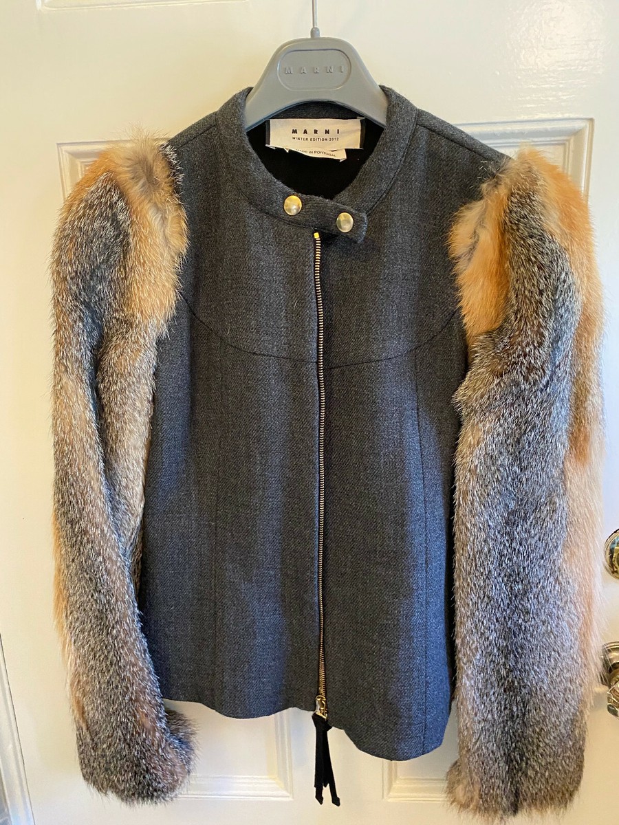 Fabulous Marni Fox Fur Sleeved Jacket 38 NEVER WORN | eBay