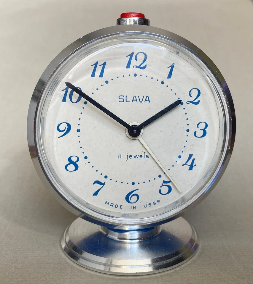 🕰️Vintage 1980 Soviet Slava Alarm Clock | USSR Made, Mechanism 5671  #24625 - Image 2 of 4