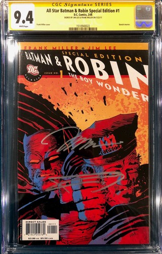 FRANK MILLER & JIM LEE SIGNED All Star Batman & Robin #1 CGC 9.4 Special Edition