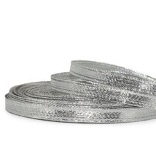 8.5 Yards Metallic Shiny Silver Wired Ribbon 7/16"W