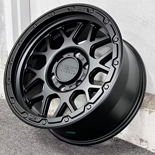 17x8 6x139.7 Matte Black Wheels Set Of 4 - Fits Toyota 4Runner, Tacoma, FJ Cruiser, Lexus GX470