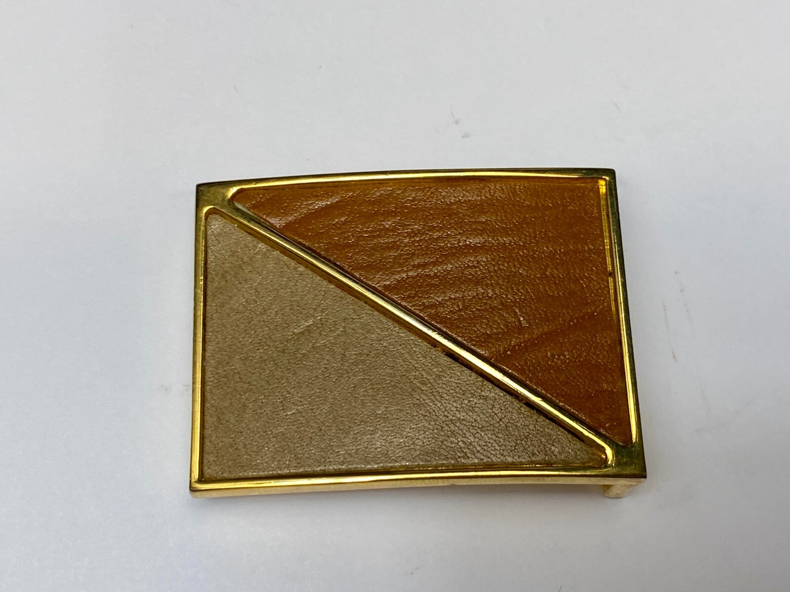 Rectangular Leather on Leather Metal Hippy Vibe G… - image 9