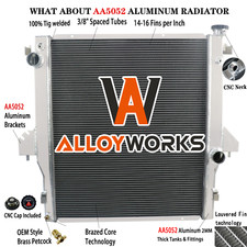 2-row Aluminum Radiator For 2004 2005 2006 Dodge Ram 1500 Srt-10 8.3l V10 Pickup 2-row Aluminum Radiator For 2004 2005 2006 Dodge Ram 1500 Srt-10 8.3l V10 Pickup