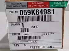 Xerox 059K84981 PRESSURE ROLLER, NUVERA 100DPS
