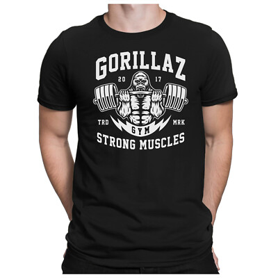Gorillaz Gym | Mens Fun T-Shirt S to 4XL | Training Sports Body Builder Monkey
