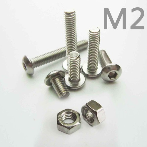 250X Assortment Kit Metric M2 M3 Mushroom Button Head Hex Socket Screw Bolt Nut - Picture 8 of 9