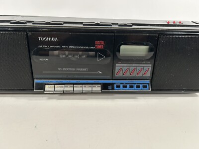 Vtg Toshiba RT-8046 AM/FM Cassette Recorder AS IS Radio Works