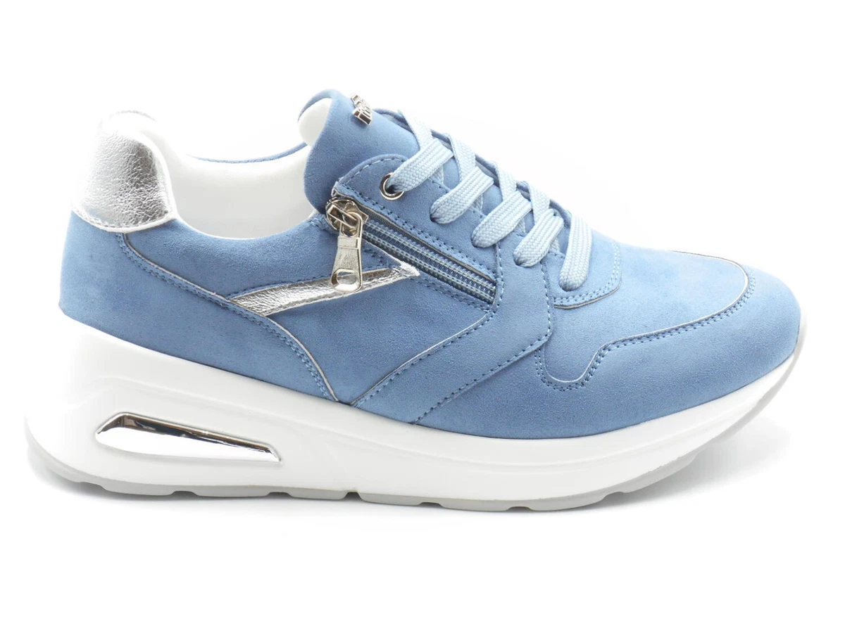 SCARPE SNEAKERS CASUAL DONNA INBLU IN000325 IN325 BLU ORIGINALE PE