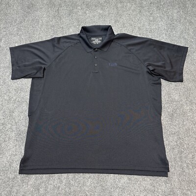 Tactical Polo Shirt Mens 2XL Black Short Sleeve 100