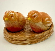 Essential Home Birds in Nest Salt and Pepper Shakers - 3 Piece Set Chicks Quail