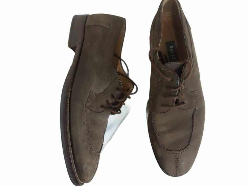 Bally Mens Carillo Oxford Dress Shoes Olive Green Brown  display picture 1