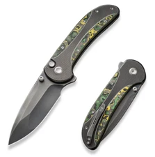 We Knife Co Ltd Folding Knife 3⁷⁄₈" CPM-20CV Steel Blade Titanium/CF Handle
