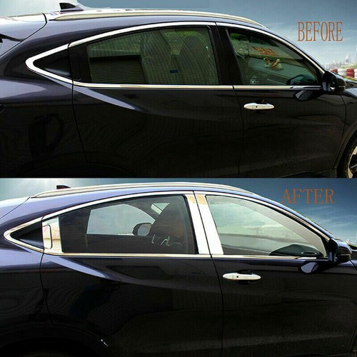 Chrome Window Pillar Posts Molding Cover Trim For Honda Vezel HR-V HRV 2016-2020 - Picture 4 of 6