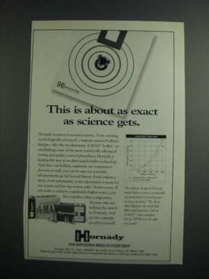 1997 Hornady A-MAX Bullet Ad - About As Exact as Science Gets