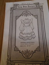 Pattern Brown House Dolls Easy Sew Designs Clothing BHD 1112 For 30-31" UNCUT