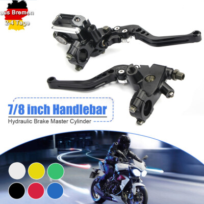 7/8'' 22mm Motorrad Lenker Bremszylinder Universal Bremshebel Kupplungshebel Set
