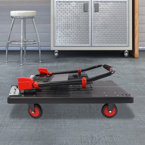 Carrello carrello carrello manuale carrello spesa resistente con gabbia rimovibile 300 kg/660 libbre - Foto 1 di 16