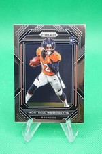 (4 Cards) 2022 Prizm Rookies #356 Montrell Washington Denver Broncos BG6