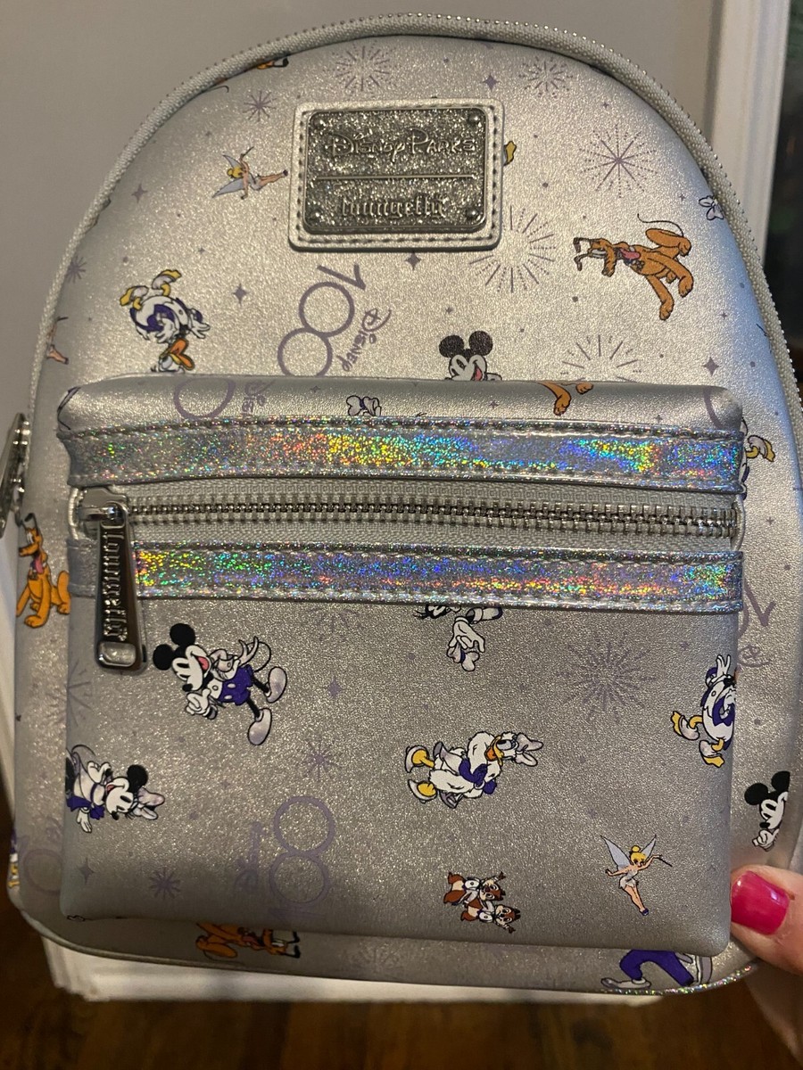 NWT Loungefly Disney 100th Anniversary Silver Mickey 