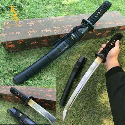 Handmade Japanese Tanto Sword 1095 Carbon Steel Short Sword Razor Sharp Dagger