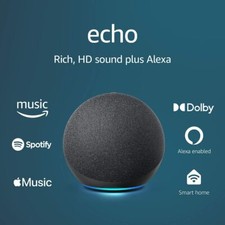 New Echo 4th Gen  Smart Speaker w premium sound, home hub Alexa - ships to PR